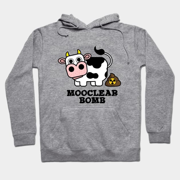 Mooclear Bomb Cute Cow Pun Hoodie by punnybone